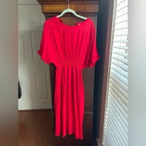 MELLODAY Red Midi Dress